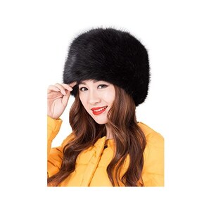 Futrzane Siberian Cappello Cosacco - Colbacco Con Pelliccia Donna In Stile Russo (XS, Beige Siberian