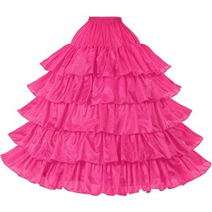 YiZYiF Sottogonna Lunga in Pizzo Mezzo Sottoveste da Donna in Raso