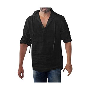 Camicia Estiva Panasiam Senza Bottoni - Uomo, Cotone 100%, Per Yoga, Seminari E Tempo Libero