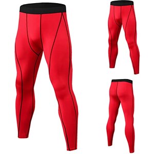 Pantaloni A Compressione NuCamper Uomo - Leggings Lunghi Traspiranti Per Corsa E Fitness, 90% Poliestere 10% Elastan - Foto 5