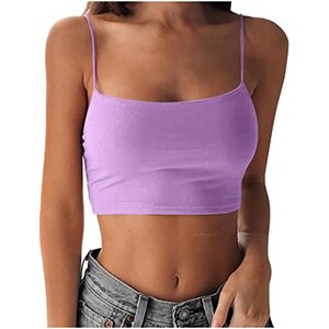 SHEIN MOD Canottiera estiva da donna con orlo asimmetrico a coste e