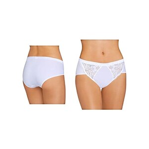 Slip Donna Sloggi Chic Midi In Cotone Con Pizzo - Confezione 3,4 O 6 Pezzi - Foto 4