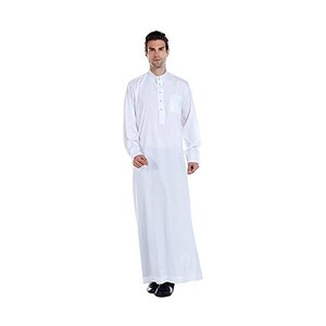 Xingsiyue Uomo Arabo Thobe Manica Lunga Musulmano Medio Oriente Saudita Xingsiyue Uomo Arabo Thobe Manica Lunga Musulmano Medio Oriente Saudita