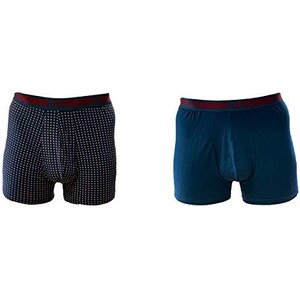 2 Boxer Uomo Cotonella In Cotone Modal Vita Bassa Con Elastico Esterno