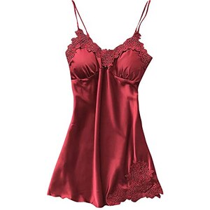 Camicia Da Notte Donna In Cotone Morbido - Pigiama Ampio Con Scollo A V, Grigio Scuro, Taglia S (95% Cotone, 5% Elastan)