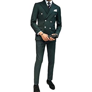 Cdkoke Uomo Abito A Quadri Festa Di Nozze A Scacchi Con Risvolto - Foto 7