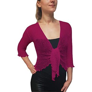 Coprispalle da donna a maniche corte all'uncinetto scava fuori pizzo floreale aperto sul davanti cardigan corto giacca con protezione solare gilet sportivo da corsa  201768104