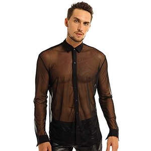 Per uomo camicia di lino Camicia Henley Henley Tinta unica Bianco Nero