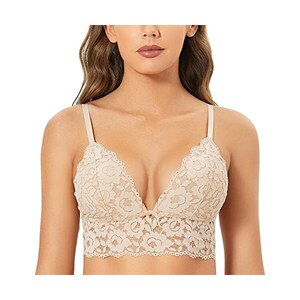 Dobreva Dobrvea Donna Reggiseno Soft Pizzo Triangolo Bralette Senza