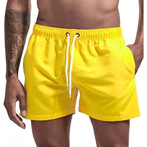 Costume Da Bagno Slip Da Nuoto Uomo – Pantaloncini Da Spiaggia Stampati – Azzurri, Taglia L – Modello Senza Maniche