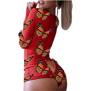 QKEPCY Body Donna Manica Lunga Elegante Sexy Tuta Aderente Basic Bodysuit Jersey Body con Bottoni Pagliaccetto Elasticizzato Tinta Unita Casuale Jumpsuits Tops Canottiera Donna (M, Nero