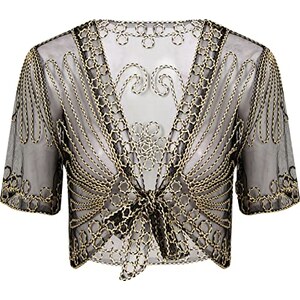 Mantello In Velluto Con Pizzo Per Donna | Spolverino Elegante Per Sera E Banchetti | Taglia Unica