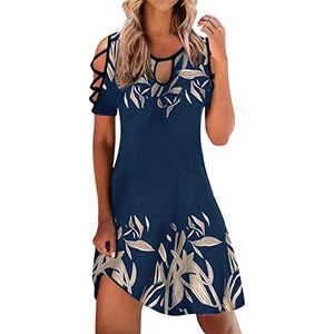Generico Abito Da Donna Sexy Con Stampa Retrò Sacca Compatible With Moto Vestito Da Estivo - 13
