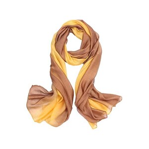 Gloop Sciarpa Lunga Donna In Viscosa 170x85 Cm – Colore Sfumato Marrone-Rosa, Leggera E Morbida - 2