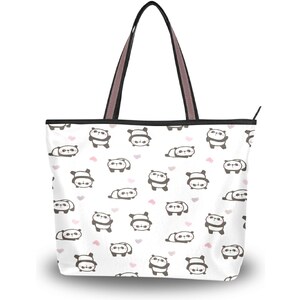 OWFKAY Borsa da donna grande da spiaggia con cerniera, borsa a tracolla
