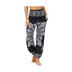 Pantaloni Yoga Palazzo Harem Donna YAOTT - Baggy Stile Boho Thai Aladin Con Vita Alta - Misto Cotone, Taglie S-XXL