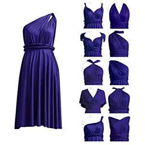 Milla Donna Vestito Maxi da Damigella d'Onore Transformer Infinity Multi-Modo Avvolgente Bendaggio Vestito Formale, bianco, 40-44