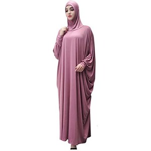 GladThink Abaya Lunga Donna Musulmana – Camicia A Pipistrello – Morbido E Comodo (Hijab Non Incluso)