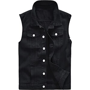 Gilet Jeans Donna Senza Maniche - Colletto Rovesciato Corto Estivo