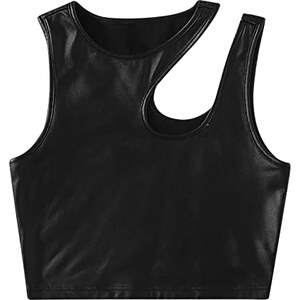 Top Estivo Donna SOLY HUX Y2K – Canotta A Rete Senza Maniche, Crop Top Da Festa, Morbido E Leggero, Taglie S-XL
