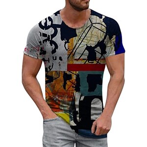 T-shirt Uomo Con Bandiera Tricolore E Aquila | Maglia Estiva In Misto Poliestere | Stampata 3D Non Sbiadisce
