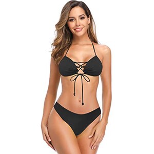 Bikini Brasiliano 2 Pezzi, Modello Sofia, Top Regolabile, Stampato, Made In Brazil
