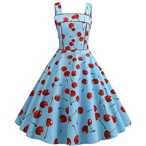 Abito Donna Anni 50 Stile Audrey Hepburn A Pois Con Bretelle Abito Vintage Donna Anni '50 - Vestito Cocktail Pois Bretelle Abito A Pois