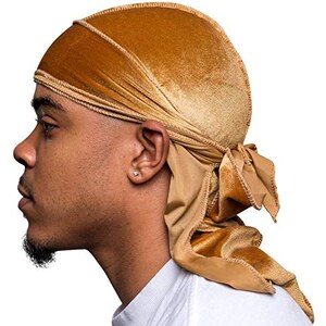 TSKNOMO 6 Pcs Seta Uomini Durag, Pack Durags Do Rags con coda lunga e cinghie larghe per uomini e donne, 6 colori