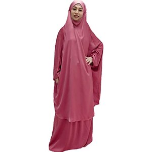 Abito Da Donna Musulmano Abito Chemisier Collare In Piedi Stampato Islamico Abito A Tunica Abito Lungo Dubai Medio Oriente A Copertura Totale Abito