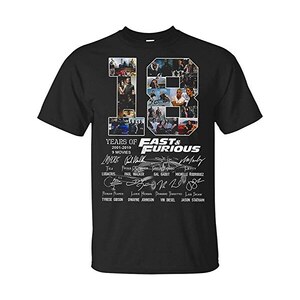 Fast & Furious T-shirt Ufficiale Uomo, 100% Cotone, Nera