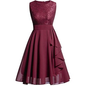 Plustrong Abitino Corto Da Donna A Linea - Eleganza Semplice Per Cocktail, Cerimonie E Feste, Senza Maniche, Scollo A Barchetta, Morbido E Elasticizzato