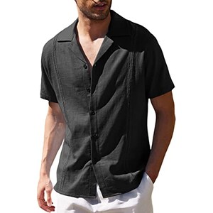 Camicia Lino Donna FTCayanz - Tunica Estiva Manica Corta, 60% Lino 40% Cotone, Vestibilità Ampia, Con Tasche - 4