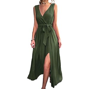MJGkhiy Vestiti Donna Estivi Casual Sexy Spacco Laterale Abito da Sera