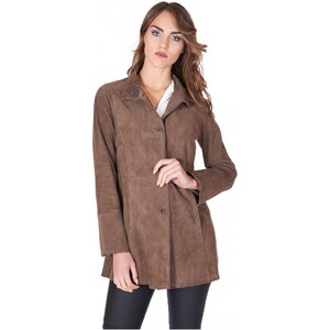 D'Arienzo Gilet In Vera Pelle Scamosciata Uomo Modello Jeff - Giubbino Bomber In Pelle Di Capra, Vestibilità Slim, Artigianale Italiano, Colore Camoscio - 3