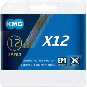Catena KMC X12 EPT 12 Velocità – 128 Maglie, Resistente Alla Ruggine