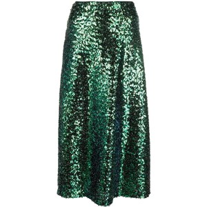 Minigonna da donna con paillettes lucide, gonna scintillante