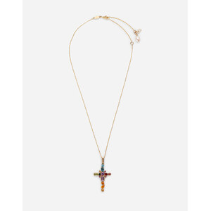 collana con croce pendente donna Gioielli Lavinia lav008563 in oro 750 giallo con diamanti