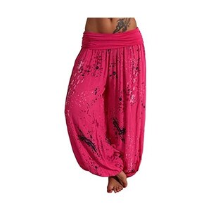 MODSGUE Pantaloni Harem Semplici Da Donna In Lino Di Cotone Con Gamba - Foto 7