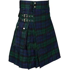 Gonna Kilt Scozzese Donna Lunghezza Ginocchio 20'' - Tartan Rosa/Rosso Con Fibbie In Pelle - Shyne Kilts - 2
