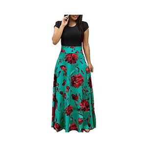 Abito Donna Lungo Sera - Spalle Scoperte, Stampa Floreale | Per Cerimonie Ed Eventi Estivi - Foto 8