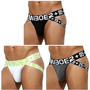 Jockstrap Uomo Con Sospensorio | Intimo Sportivo Per Fitness, Ciclismo, Calcio - Lycra Cotone - Foto 4