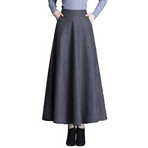 Gonna lunga da donna, maxi gonna a pieghe a vita alta, elastico in vita a pieghe, Nero , S Gonna lunga da donna, maxi gonna a pieghe a vita alta, elastico in vita a pieghe, Nero , S