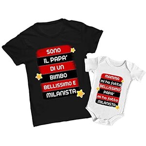 Coppia Di T-Shirt Festa Del Papà Padre-Figlio Big Man/Little