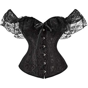 Jutrisujo Corsetto Donna Gonna Abito Set Corset Bustino Sexy Top Corsetti Cerniera Gotica Lingerie Burlesque Rosso L 117899389