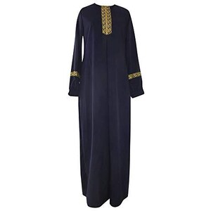 Abito Lungo Kimono Aperto Donna - Caftano Elegante Con Ricamo, Abito Musulmano Dubai - Perfetto Per Ogni Stagione