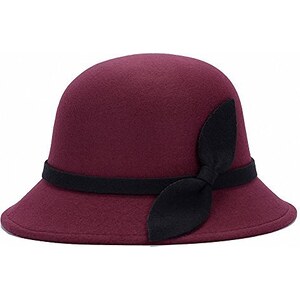 Chapeau Melon Fedora Femme En Feutre - Style Vintage Cloche Derby | Taille Ajustable