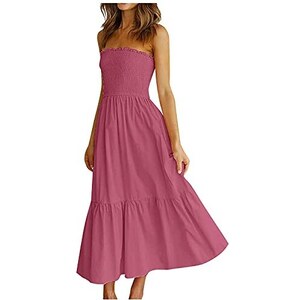 Dislsokrhov Abito estivo da donna, elegante, estivo, per feste, grandi Dislsokrhov Abito estivo da donna, elegante, estivo, per feste, grandi