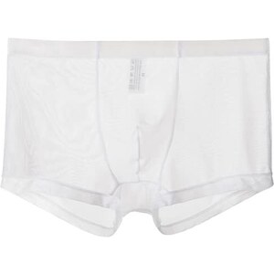 Boxer A Rete Trasparente Da Uomo Slip Mesh Trunks Biancheria Intima, Bianco, Large - Foto 9