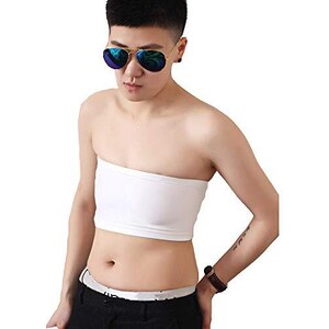 3 Pezzi Raccoglitore Pettorale Senza Spalline, Reggiseno A Fascia A Compressione Appiattita per Canotta per Camicia Lesbica Transgender FTM,3 Pz,4XL,HaoAMZ