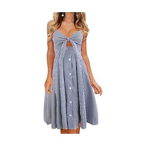 Abito Estivo Da Donna Casual Da Donna 2025 Hot New Yujie The Street Hot Pinch Waist Senza Maniche Elasticizzato Slim Dress Pancia Nascondere Abiti Per Le Donne, Giallo, L - Foto 10